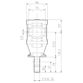 GRUPO COMER (9.124.010.30) 015CV 540rpm RATIO [1:1] L-25A 2 EJES (1"3/8z6 Ø25)
