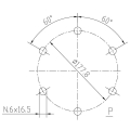 GRUPO COMER (9.149.029.00) 090CV 1000rpm RATIO [1:1] LF-149B 2 EJES (1"3/8z21 ESTRIADO)
