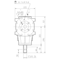 GRUPO COMER (9.290.003.50) 036CV 540rpm RATIO [3:1] T-290M 2 EJES (1"3/8z6 BRIDA Ø150)
