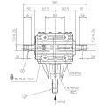 GRUPO COMER (9.301.016.10) 207CV 1000rpm RATIO [1:1] T-301B 3 EJES (3x1"3/4z6)