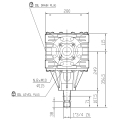 GRUPO COMER (9.301.016.10) 207CV 1000rpm RATIO [1:1] T-301B 3 EJES (3x1"3/4z6)