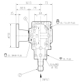 GRUPO COMER (9.304.027.00) 025CV 540rpm RATIO [3:1] T-304C 2 EJES (1"3/8z6 BRIDA Ø150)