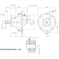 GRUPO COMER (9.620.002.00) 075CV 1000rpm RATIO [1:1.88] A-20A 2 EJES (1"3/8z6 H-1"3/8z6)