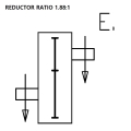 GRUPO COMER (9.620.002.00) 075CV 1000rpm RATIO [1:1.88] A-20A 2 EJES (1"3/8z6 H-1"3/8z6)