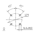 GRUPO COMER (9.624.012.00) 037CV 540rpm RATIO [1:6.9] A-624A 2 EJES (2x1"3/8z6)