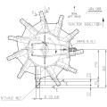GRUPO COMER (9.792.410.20) 540rpm RATIO [8.2:1] K-792A 11 BRAZOS DER (1"3/8z6 Ø35)