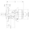 MOTOR WHITE OMPX-100 COD:151-0632 EJE ESTRIADO 1" Z6 TOMAS LATERALES