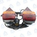 KIT PILOTO TRASERO CUADRADO 4 FUNCIONES + TRIANGULO CON IMAN + CABLE 2,5m/7,5m + CLAVIJA MACHO