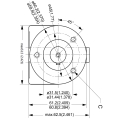 MOTOR WHITE OMM-032 COD:151G0006 EJE Ø16mm TOMAS LATERALES