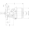 MOTOR WHITE OMRX-080 COD:151-0701 EJE Ø1" TOMAS LATERALES