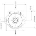 MOTOR WHITE OMRX-080 COD:151-0701 EJE Ø1" TOMAS LATERALES