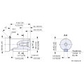 MOTOR WHITE OMRX-080 COD:151-0701 EJE Ø1" TOMAS LATERALES