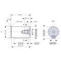MOTOR WHITE OMS-080 COD:151F0500 EJE Ø32mm TOMAS LATERALES