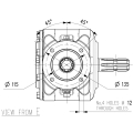 GRUPO COMER (9.312.737.10) 062CV 540rpm RATIO [1:3] T-312A 2 EJES (2x1"3/8z6) RUEDA LIBRE