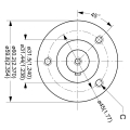 MOTOR WHITE OMM-020 COD:151G0002 EJE Ø16mm TOMAS TRASERAS