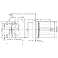 MOTOR WHITE OMT-200 COD:151B3001 EJE Ø40mm TOMAS LATERALES