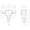 GRUPO COMER (9.124.017.30) 015CV 540rpm RATIO [1:1] L-25A 3 EJES (1"3/8z6 Ø25 Ø25)
