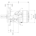 MOTOR WHITE OMPX-032 COD:11185775 EJE Ø25mm TOMAS LATERALES