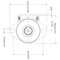 MOTOR WHITE OMPX-032 COD:11185775 EJE Ø25mm TOMAS LATERALES