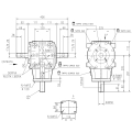 GRUPO COMER (9.290.746.00) 078CV 540rpm RATIO [1:3] T-290A 3 EJES (2x1"3/8z6 Ø40) 2 RUEDA LIBRE