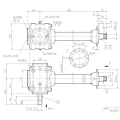 GRUPO COMER (9.292.011.00) 065CV 540rpm RATIO [1.86:1] TLZ-292A 2 EJES (1"3/8z6 MANGON L-1100)
