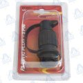 CLAVIJA PVC MACHO 3 PINES CON TUERCA MOD: EP600C