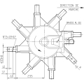 GRUPO COMER (9.789.405.10) 540rpm RATIO [7.2:1] K-789C 8 BRAZOS IZQ (1"3/8z6 Ø35)