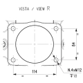 GRUPO COMER (9.312.705.10) 085CV 1000rpm RATIO [1:3] TV-312H 3 EJES (1"3/8z6 Ø40 1"3/8z21)