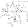 GRUPO COMER (9.791.408.10) 540rpm RATIO [7.2:1] K-791A 9 BRAZOS IZQ (1"3/8z6 Ø35)