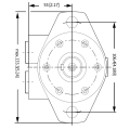 MOTOR WHITE OMP-050 COD:151-5191 EJE Ø25mm TOMAS TRASERAS