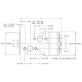 MOTOR DANFOSS WP-250 COD:155250A6312 EJE Ø25mm TOMAS LATERALES