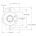 MOTOR DANFOSS WP-250 COD:155250A6312 EJE Ø25mm TOMAS LATERALES