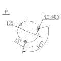 GRUPO COMER (9.261.019.10) 040CV 540rpm RATIO [1.46:1] TLZ-21A 2 EJES (1"3/8z6 MANGON L-0400)