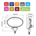 FARO DE TRABAJO LED OVALADO 6" 1440lm 24W 12-24V IP69K MOD: CA5743