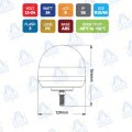 FARO ROTATIVO LED VARILLA FIJA 12-24V 24W 8LED IP56 ADVENTURE MOD: CA8082