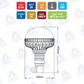 FARO ROTATIVO LED VARILLA FLEXIBLE 12-24V 30W 60LED IP56 TREKER MOD: CA8184