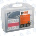 KIT PILOTO TRASERO CUADRADO LED 12V 4 FUNCIONES + CABLE 2,5m/7,5m + CLAVIJA PVC MACHO 7 PINES