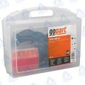 KIT PILOTO TRASERO CUADR. LED 12-24V 4 FUNCIONES + CABLE 2,5m/7,5m + CLAVIJA PVC MACHO 7 PINES