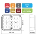 PILOTO TRASERO MARCHA ATRAS LED 12-24V MOD: CA7102