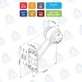 PILOTO DE POSICION LED 10-30V BLANCA/ROJA CON BRAZO RECTO DERECHO MOD: CA6297
