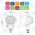 FARO DE TRABAJO LED REDONDO 3" 1350lm 18W 12-24V IP67 MOD: CA5703