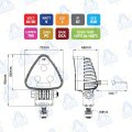FARO DE TRABAJO LED TRIANGULAR 2,5" 750lm 9W 10-30V IP67 MOD: CA5730