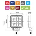 FARO DE TRABAJO LED CUADRADO 4" 2016lm 48W 10-30V IP69K MOD: CA5745