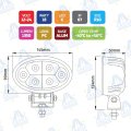 FARO DE TRABAJO LED OVALADO 6" 1350lm 18W 12-24V IP67 MOD: CA5704