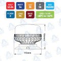 FARO ROTATIVO LED BASE MAGNETICA 12-24V 54W 36LED IP56 TREKER MOD: CA8123