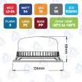 FARO ROTATIVO LED BASE FIJA 12-24V 54W 36LED IP56 TREKER MOD: CA8125