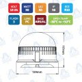 FARO ROTATIVO LED BASE MAGNETICA 12-24V 30W 60LED IP56 TREKER MOD: CA8183G VERDE