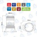 FARO ROTATIVO LED BASE FIJA 12-24V 5W 25LED IP56 MOD: CA7505LED