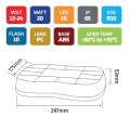 PILOTO DE EMERGENCIA LED MINI MASTER BASE MAGNETICA 12-24V 20W 20LED IP65 MOD: CA7627C