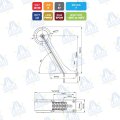 PILOTO DE POSICION LED 10-30V BLANCA/ROJA CON BRAZO RECTO IZQUIERDO MOD: CA6096